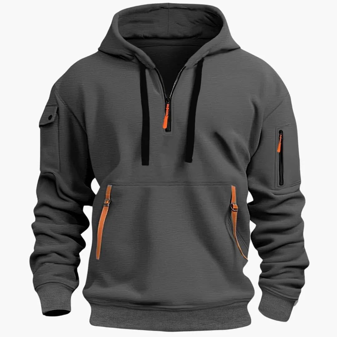 Herren-Kapuzenpullover mit Reißverschlusstaschen