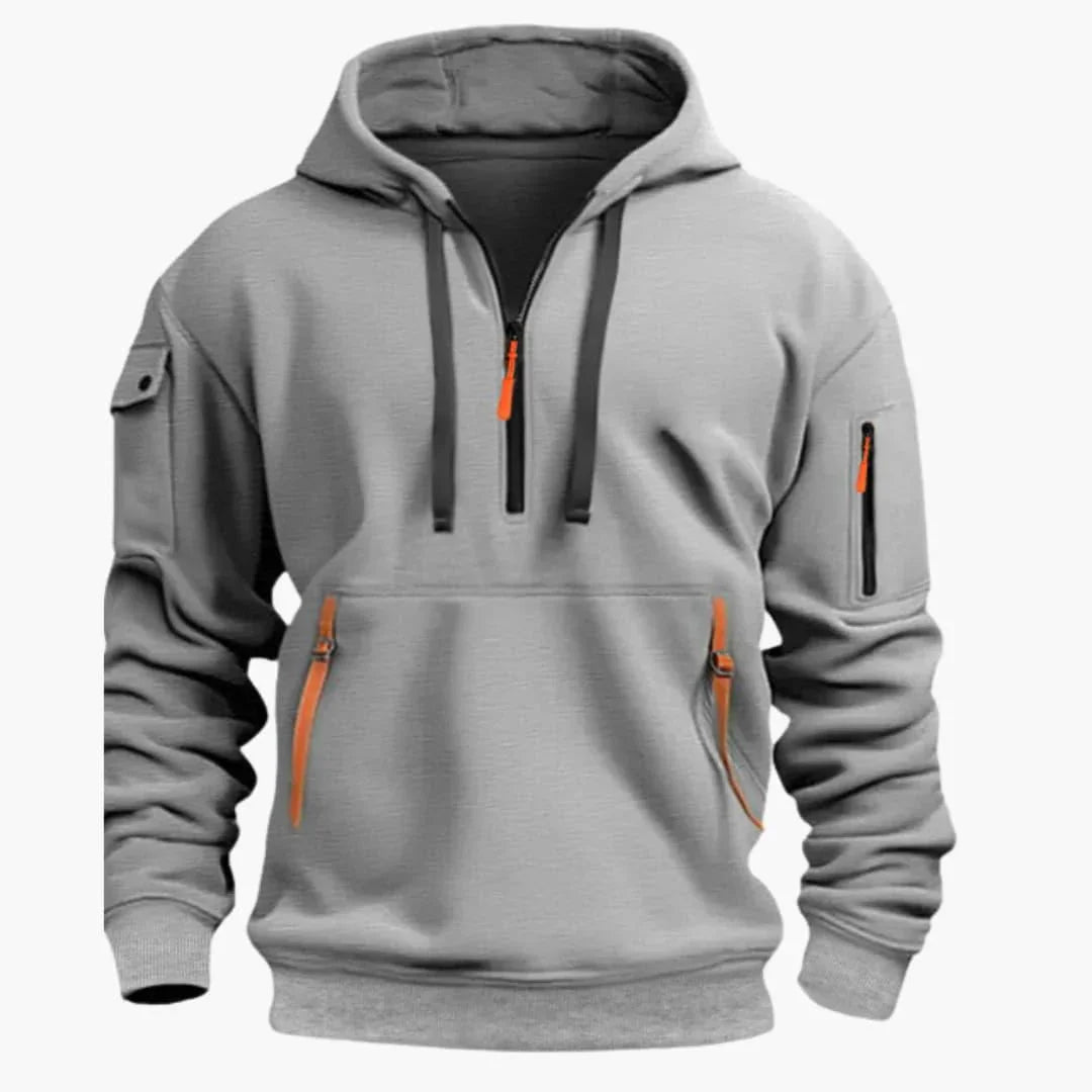 Herren-Kapuzenpullover mit Reißverschlusstaschen