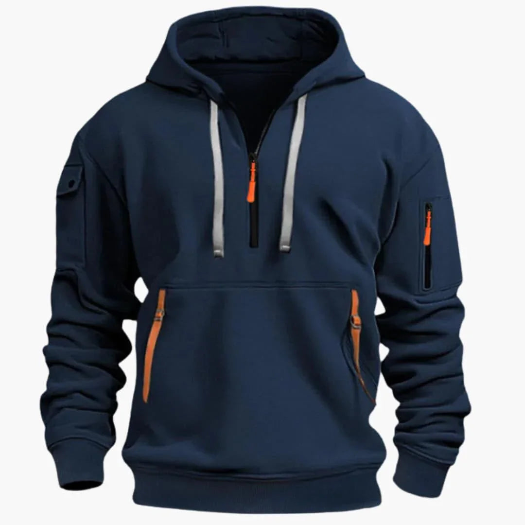 Herren-Kapuzenpullover mit Reißverschlusstaschen