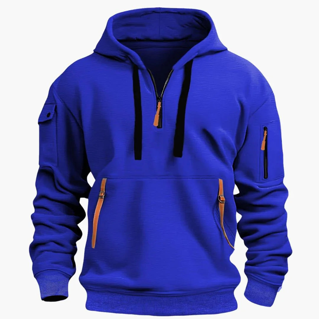 Herren-Kapuzenpullover mit Reißverschlusstaschen