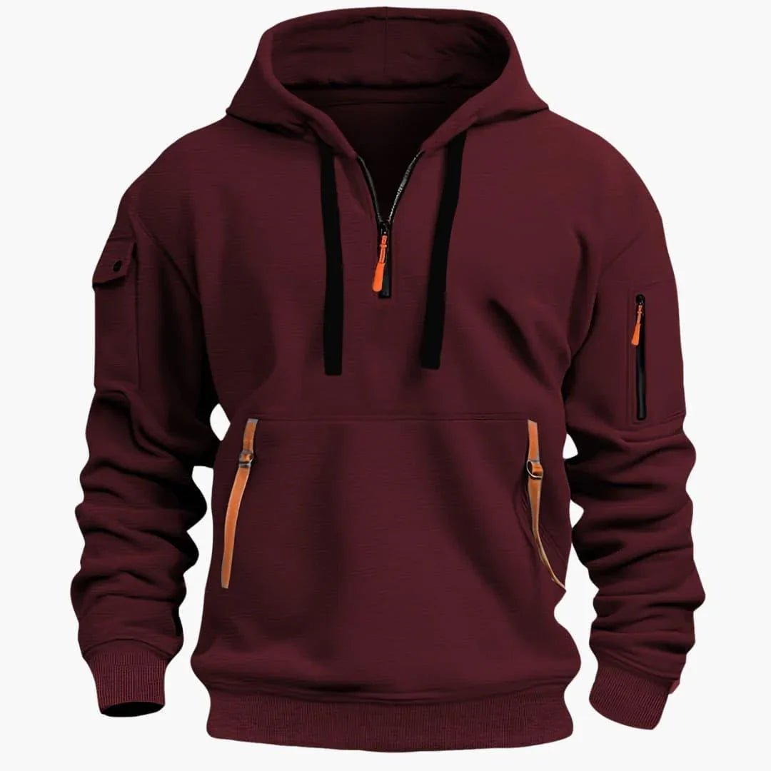 Herren-Kapuzenpullover mit Reißverschlusstaschen