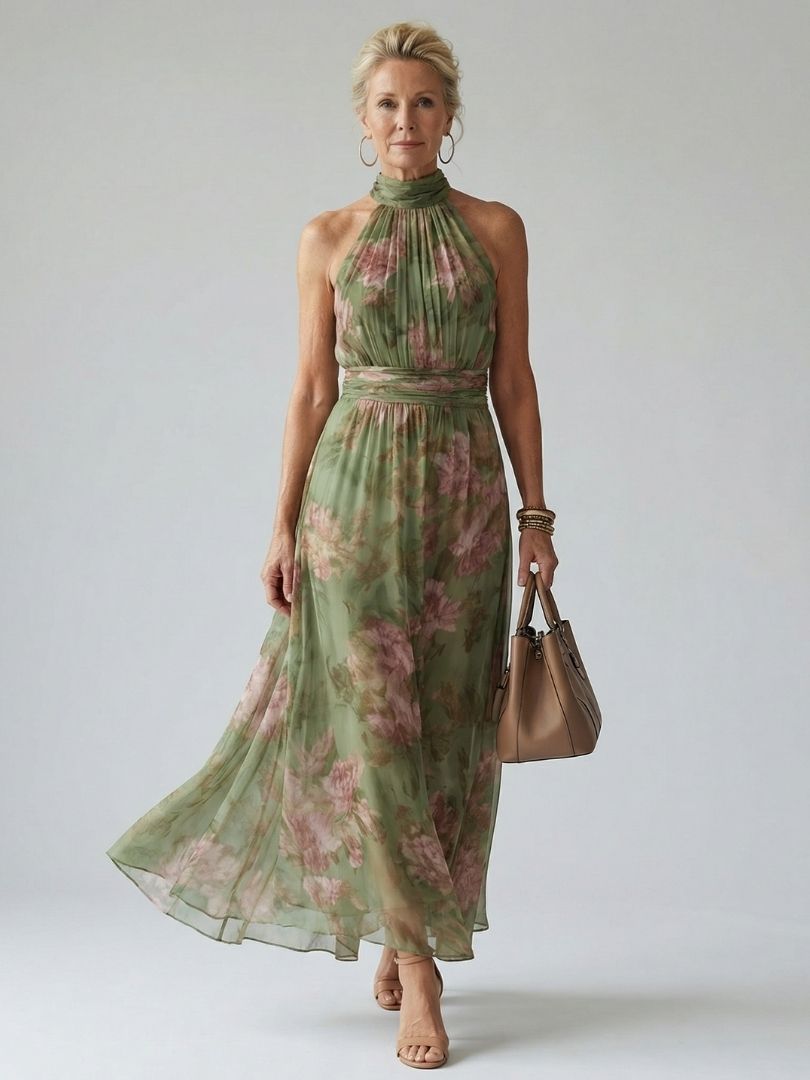 Maxikleid mit Blumenmuster