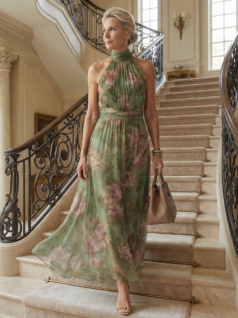 Maxikleid mit Blumenmuster