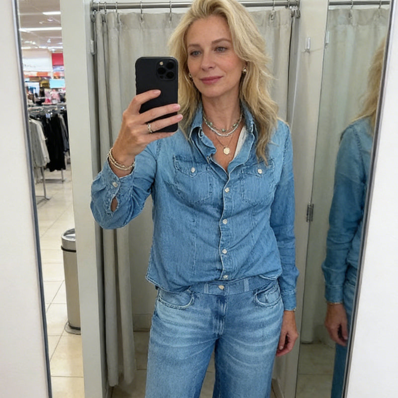Pyjama-Zweiteiler in Blau