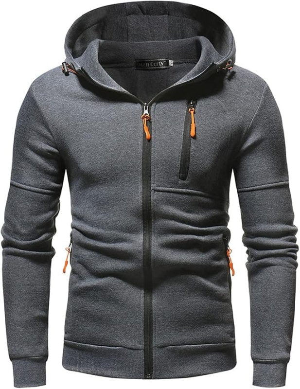 Kapuzenjacke Mit Durchgehendem Reißverschluss