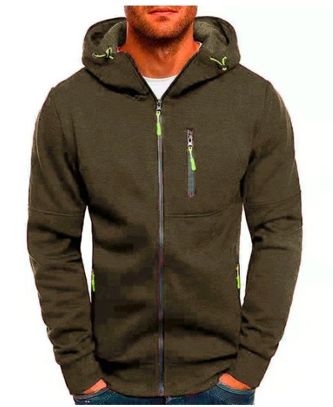 Kapuzenjacke Mit Durchgehendem Reißverschluss
