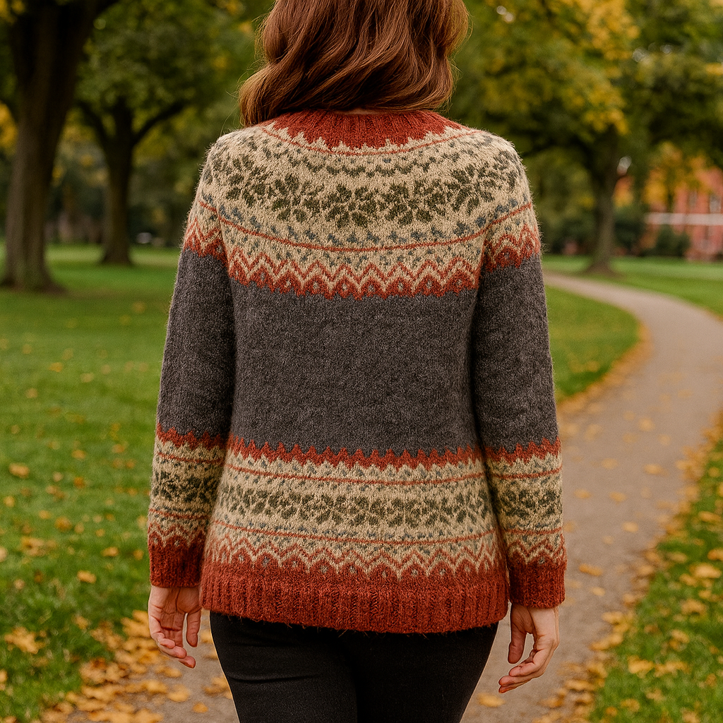 Anna Nordische Strickjacke