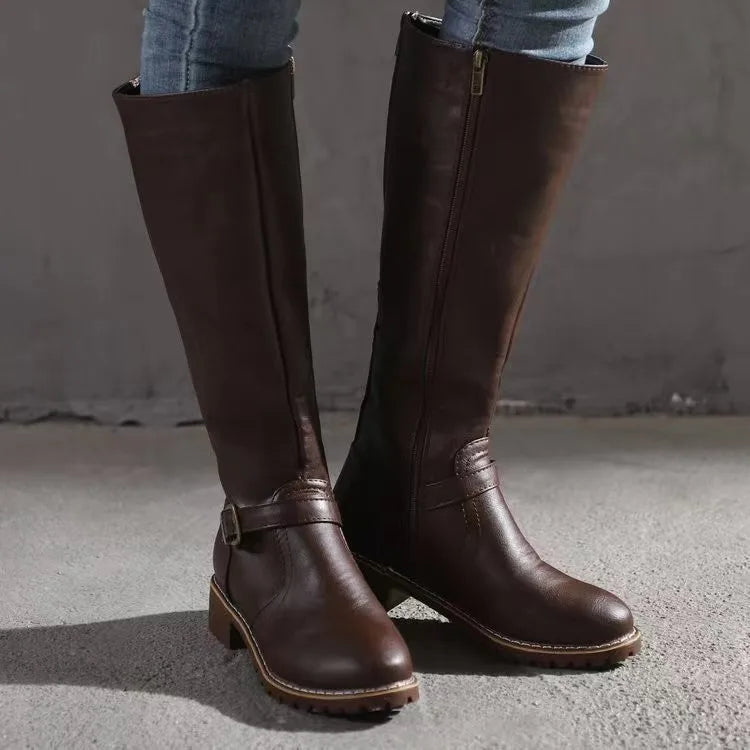 Damen-Komfortstiefel mit Schnalle