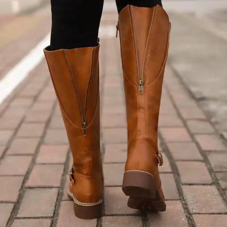 Damen-Komfortstiefel mit Schnalle