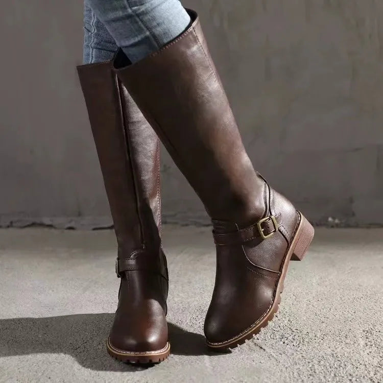 Damen-Komfortstiefel mit Schnalle