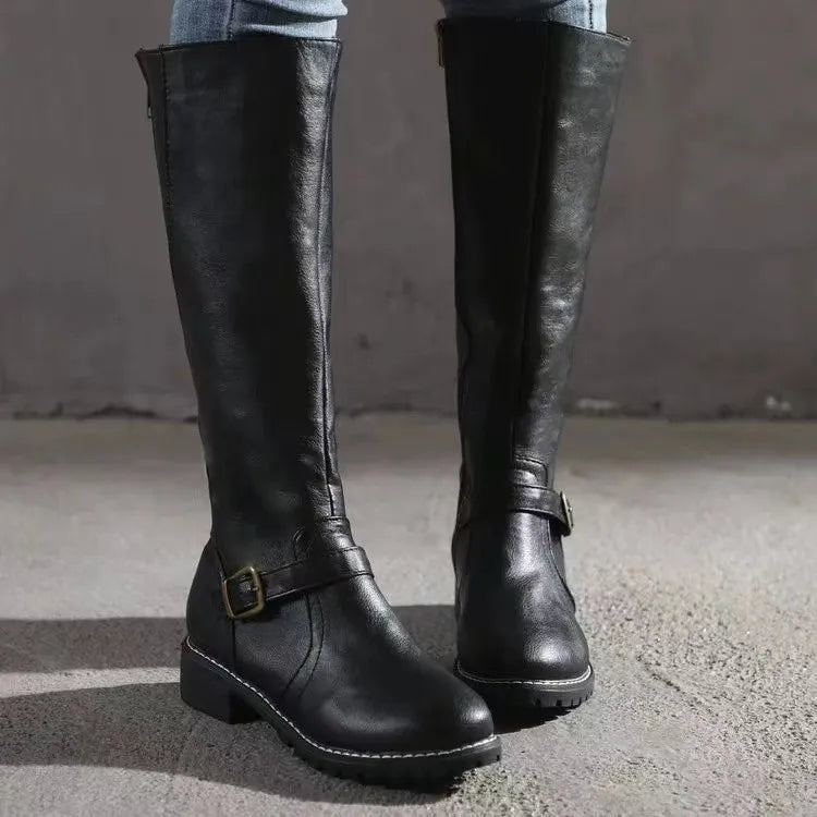 Damen-Komfortstiefel mit Schnalle