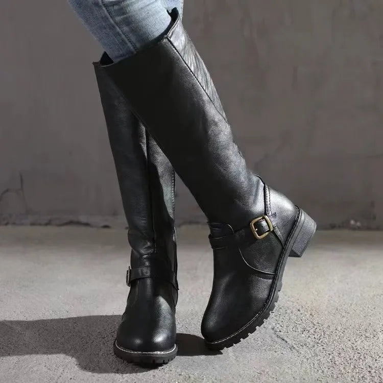 Damen-Komfortstiefel mit Schnalle