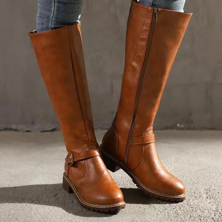 Damen-Komfortstiefel mit Schnalle