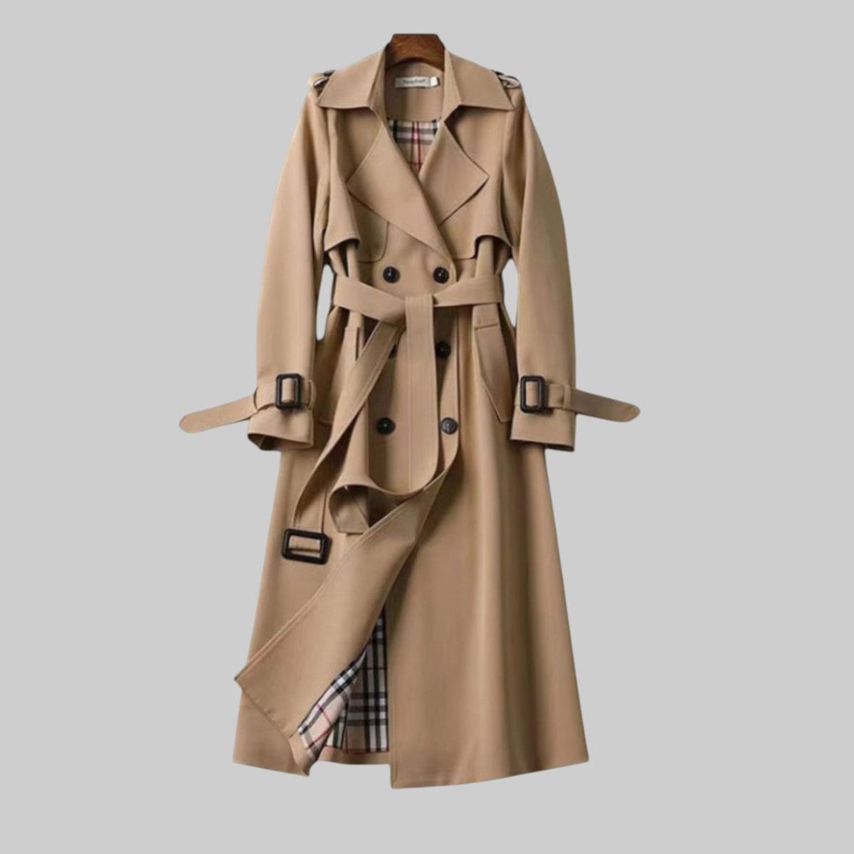 Amelia Doppelreihiger Parka mit Gürtel