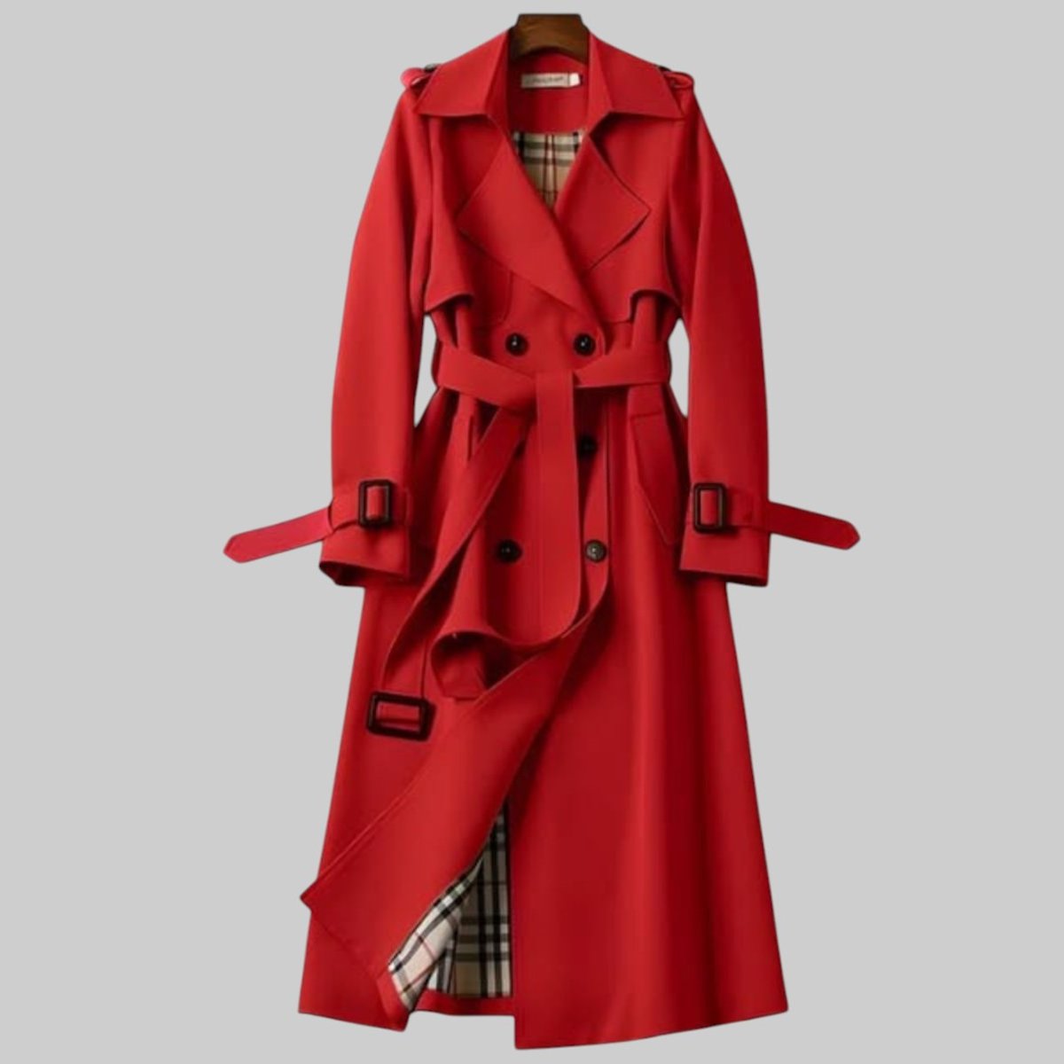 Amelia Doppelreihiger Parka mit Gürtel