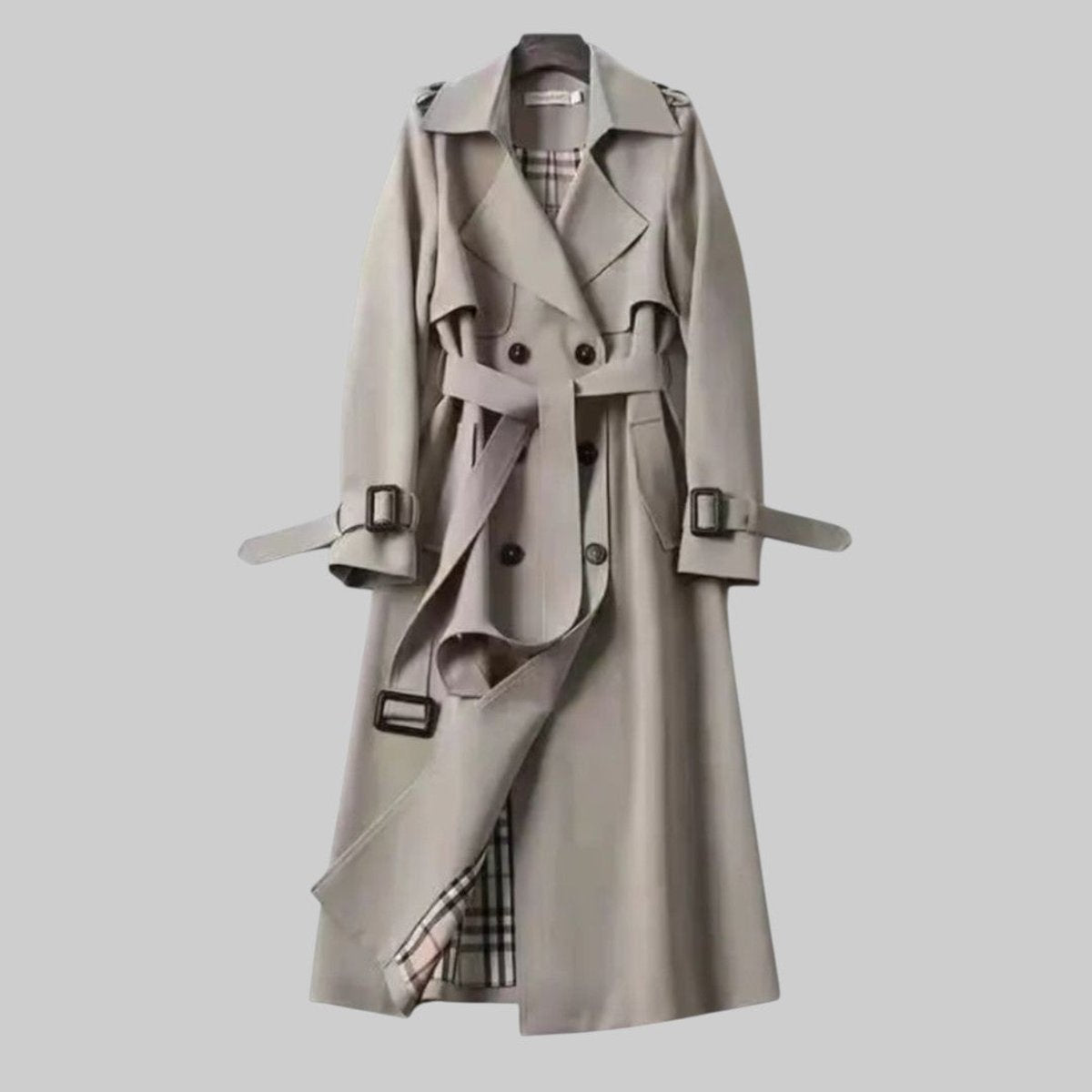 Amelia Doppelreihiger Parka mit Gürtel