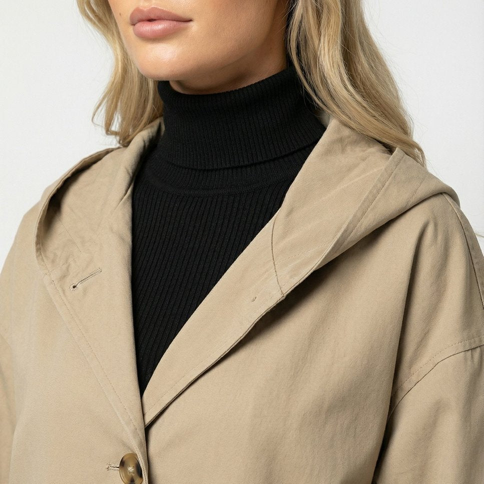 Amelia Langer Parka Mit Kapuze