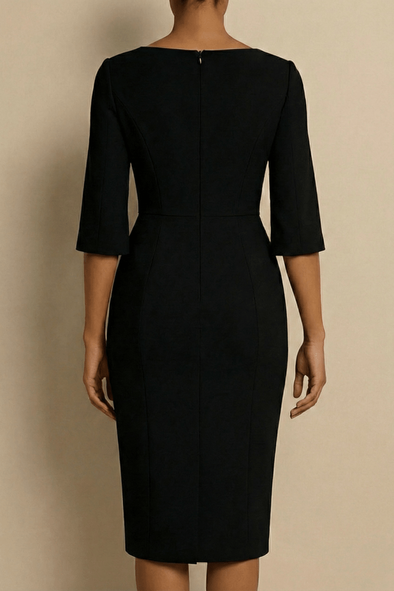 Midikleid mit Knopfärmeln
