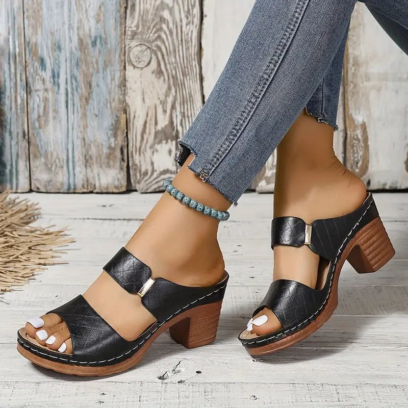 Emma Komfort-Sandalen mit Blockabsatz