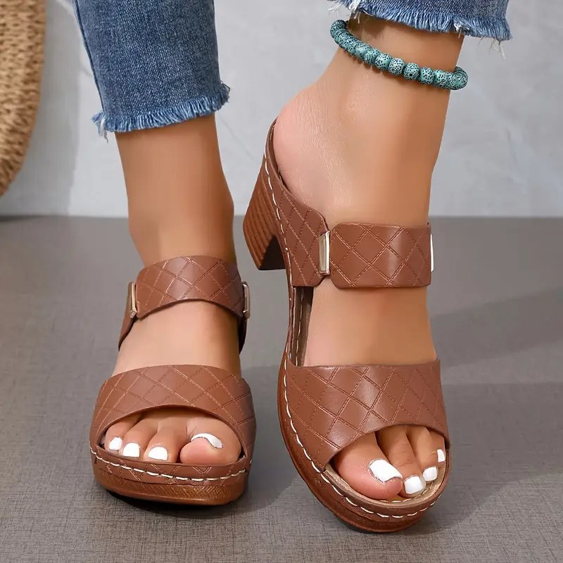 Emma Komfort-Sandalen mit Blockabsatz