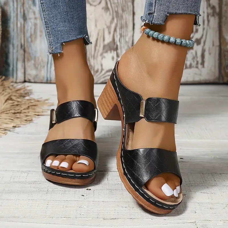 Emma Komfort-Sandalen mit Blockabsatz