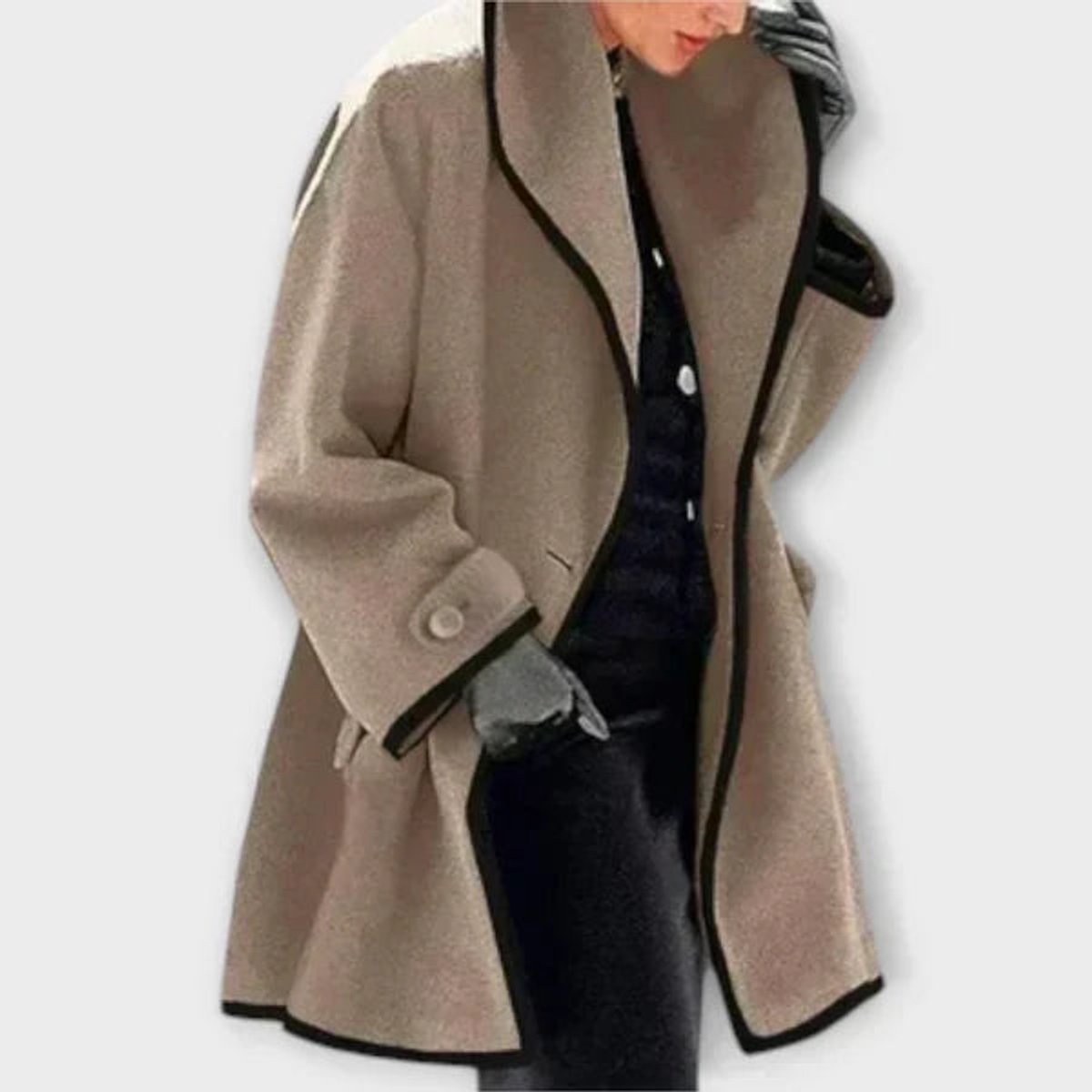 Aria Oversized Parka Mit Kontrastbesatz