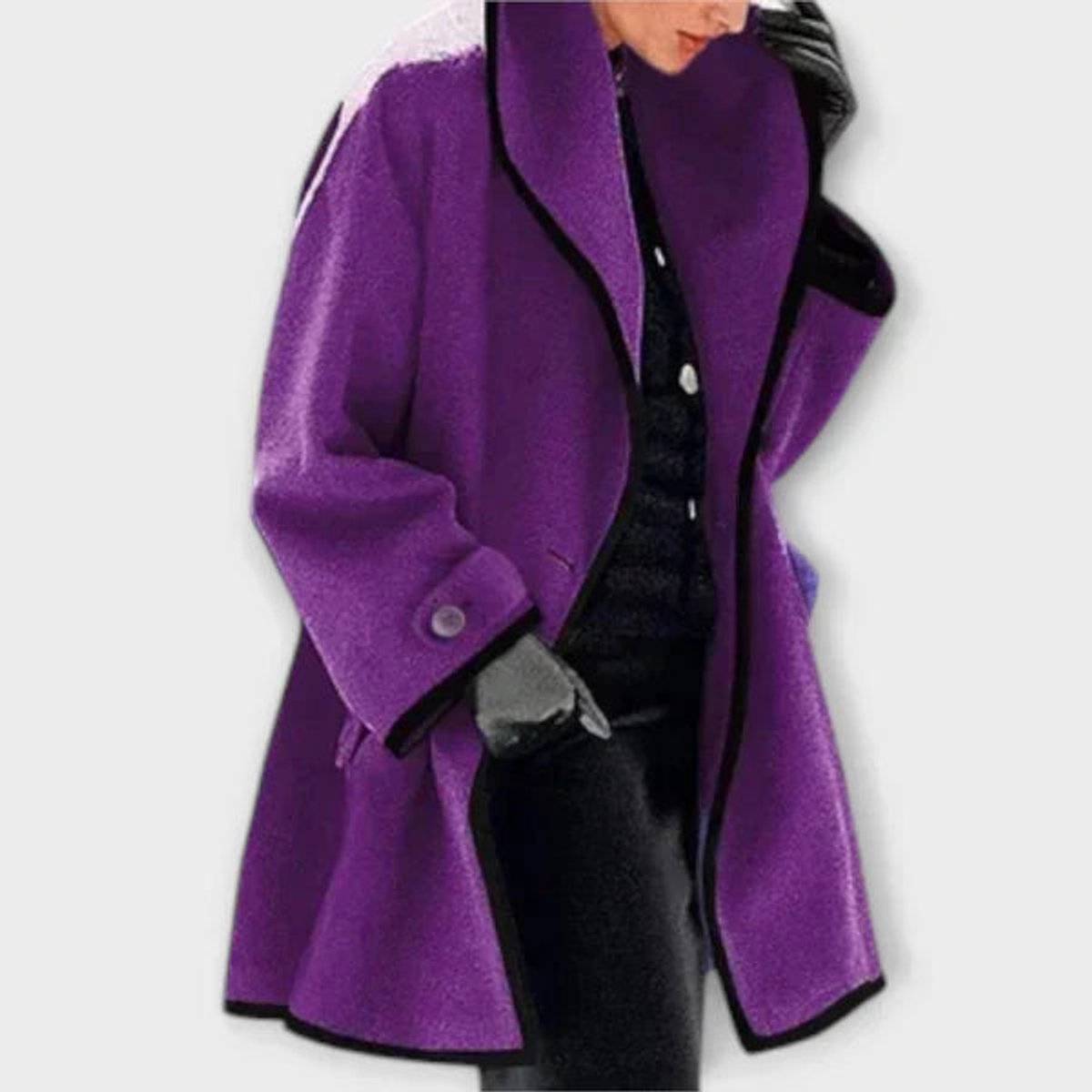 Aria Oversized Parka Mit Kontrastbesatz